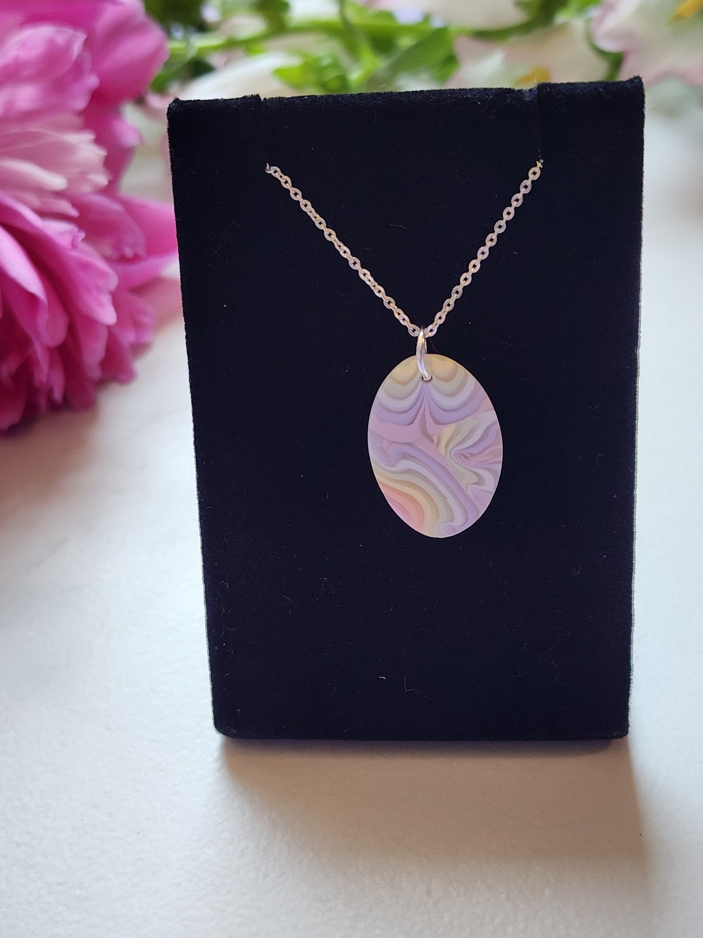 Oval Rainbow Necklace