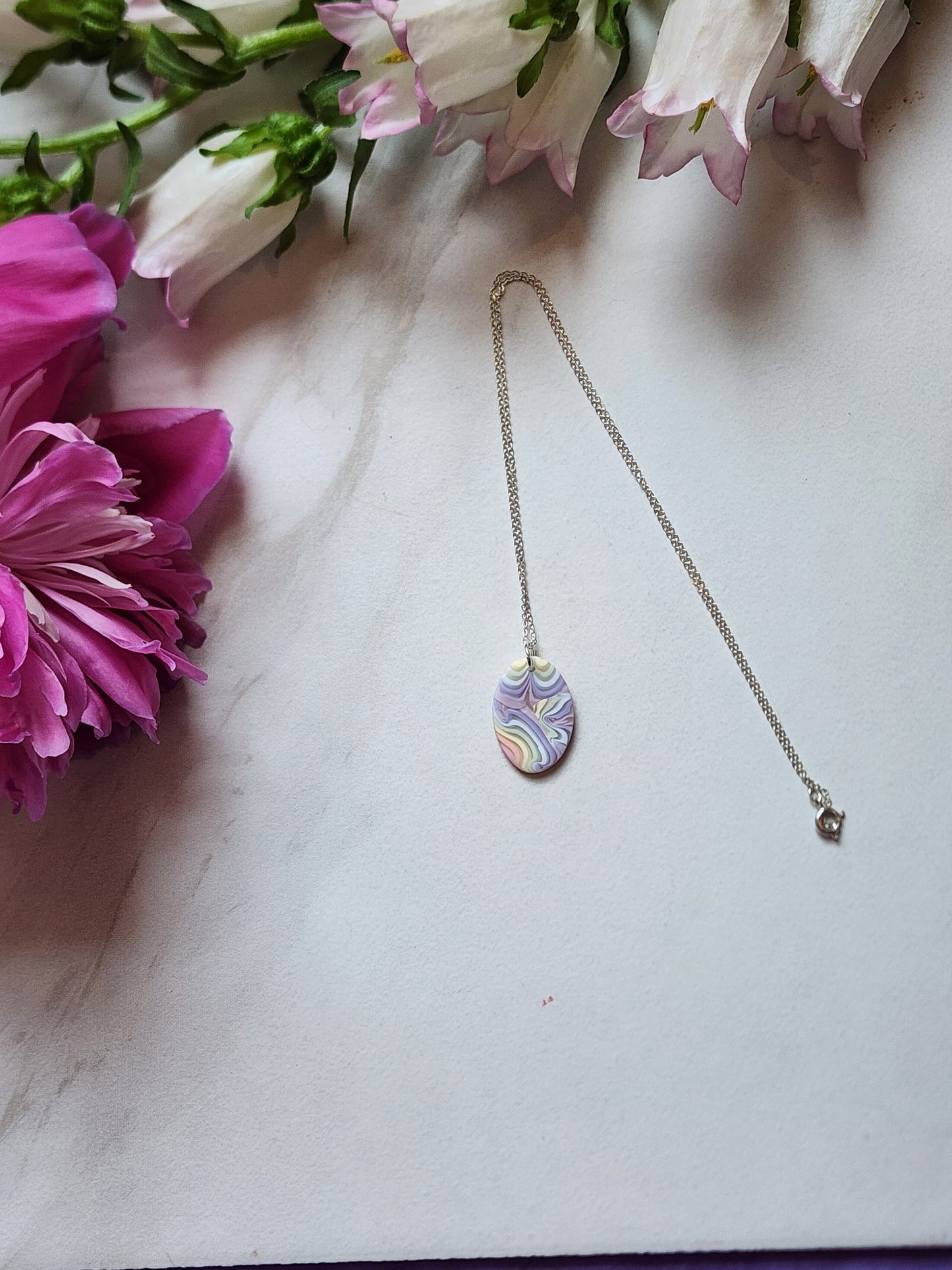 Oval Rainbow Necklace