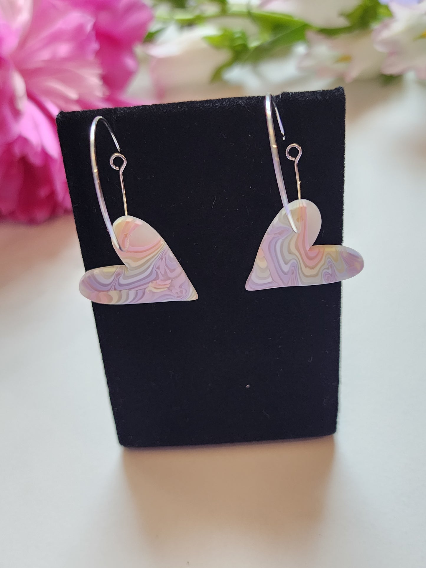 Rainbow Heart Hoops