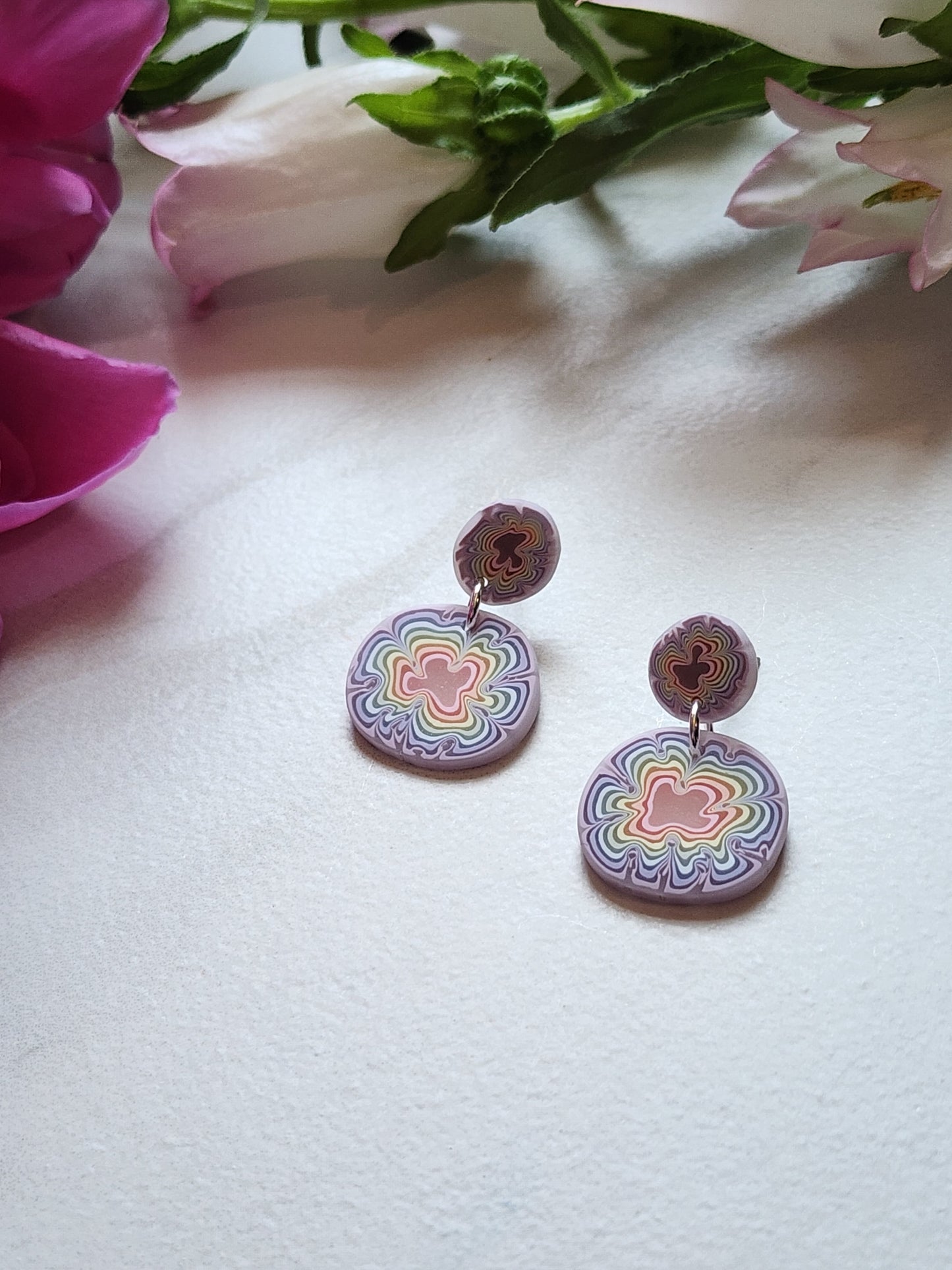 Organic Rainbow Cane Dangles