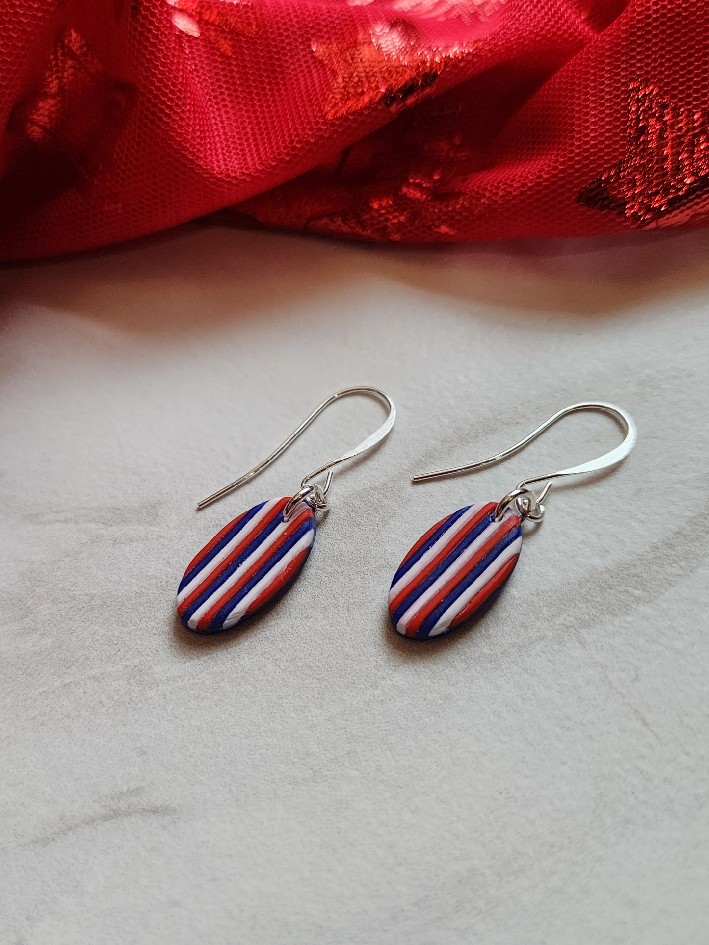 Stars & Stripes Small Oval Dangles