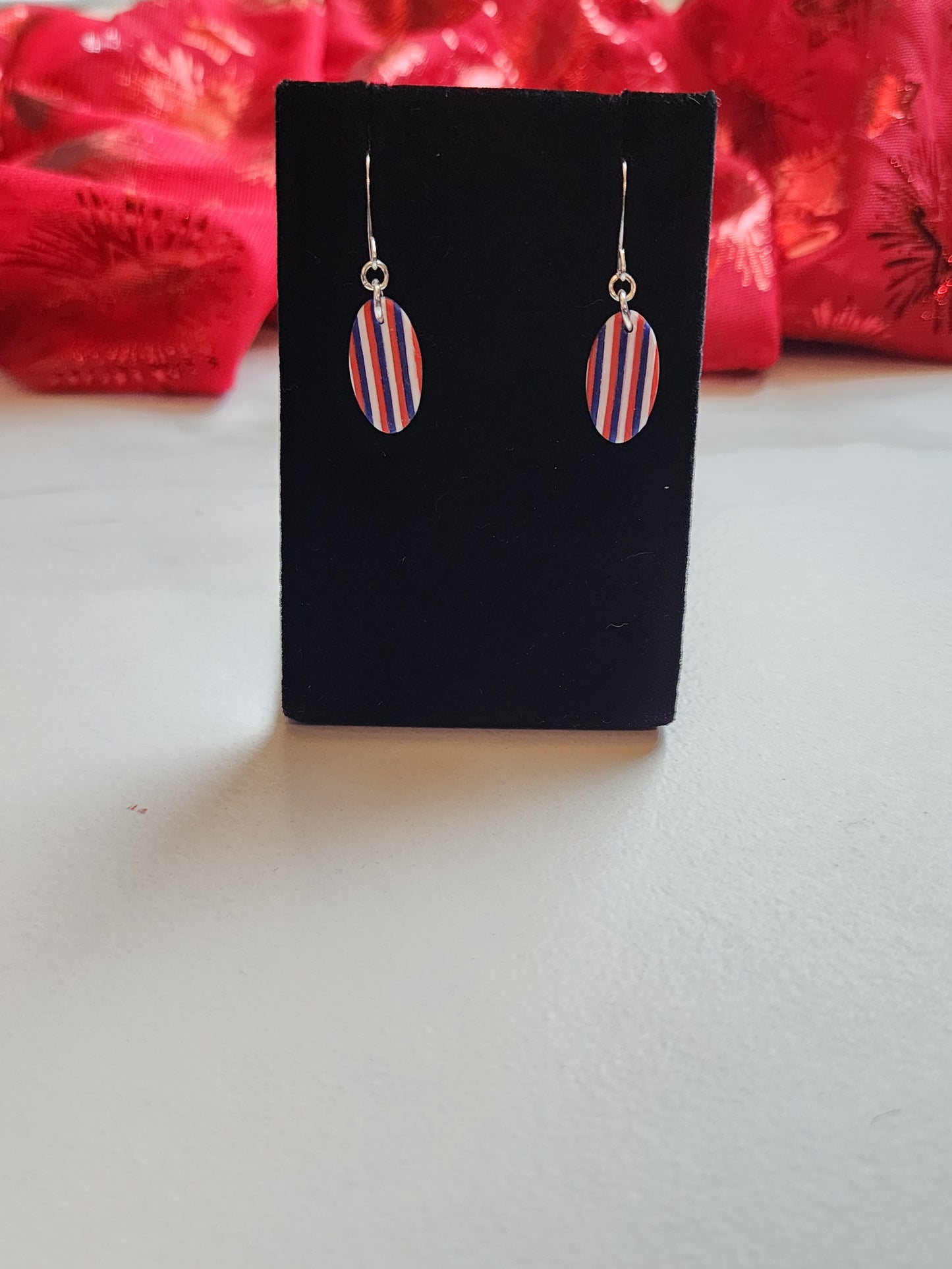 Stars & Stripes Small Oval Dangles
