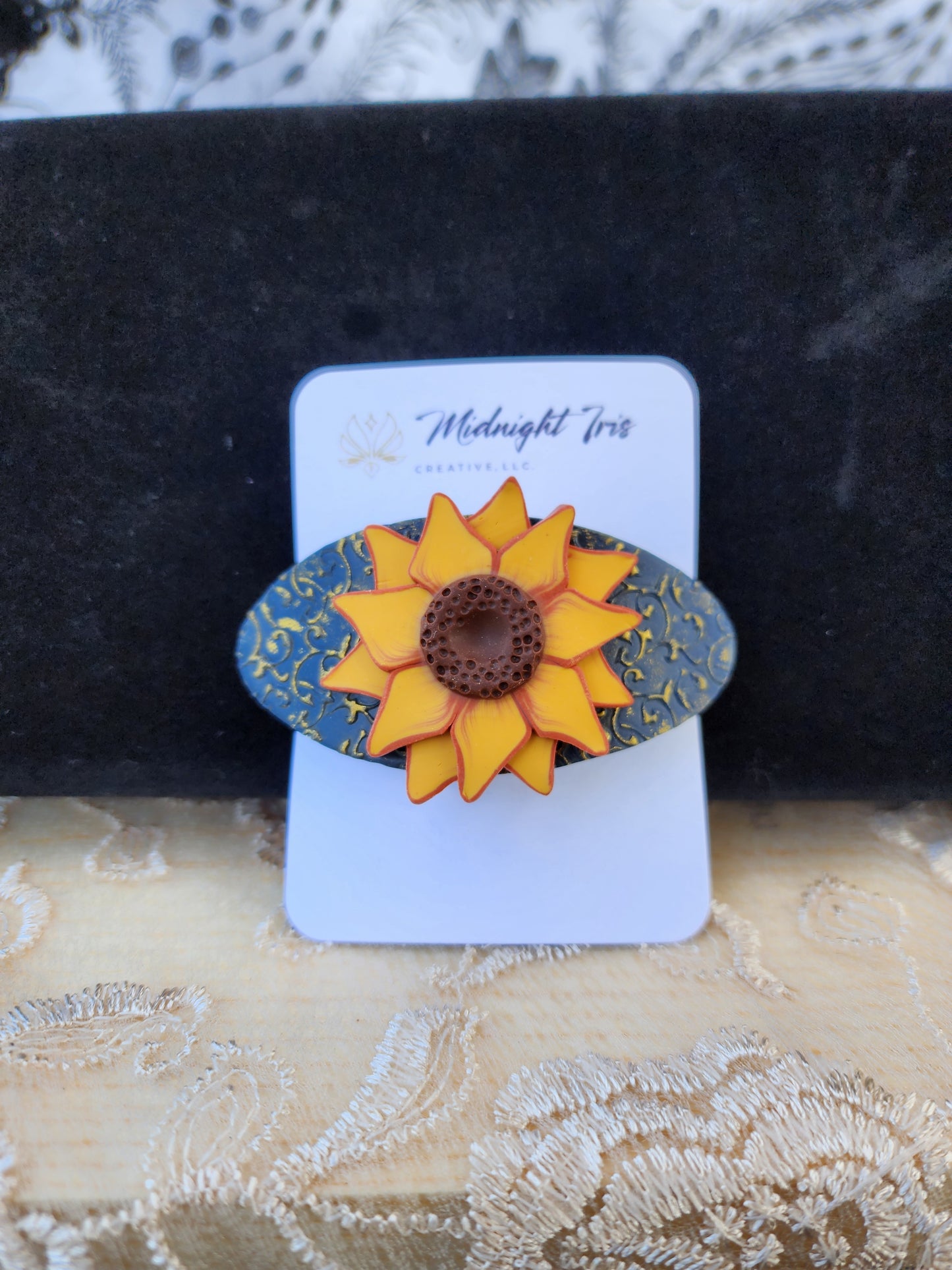 Sunflower Statement Barrette