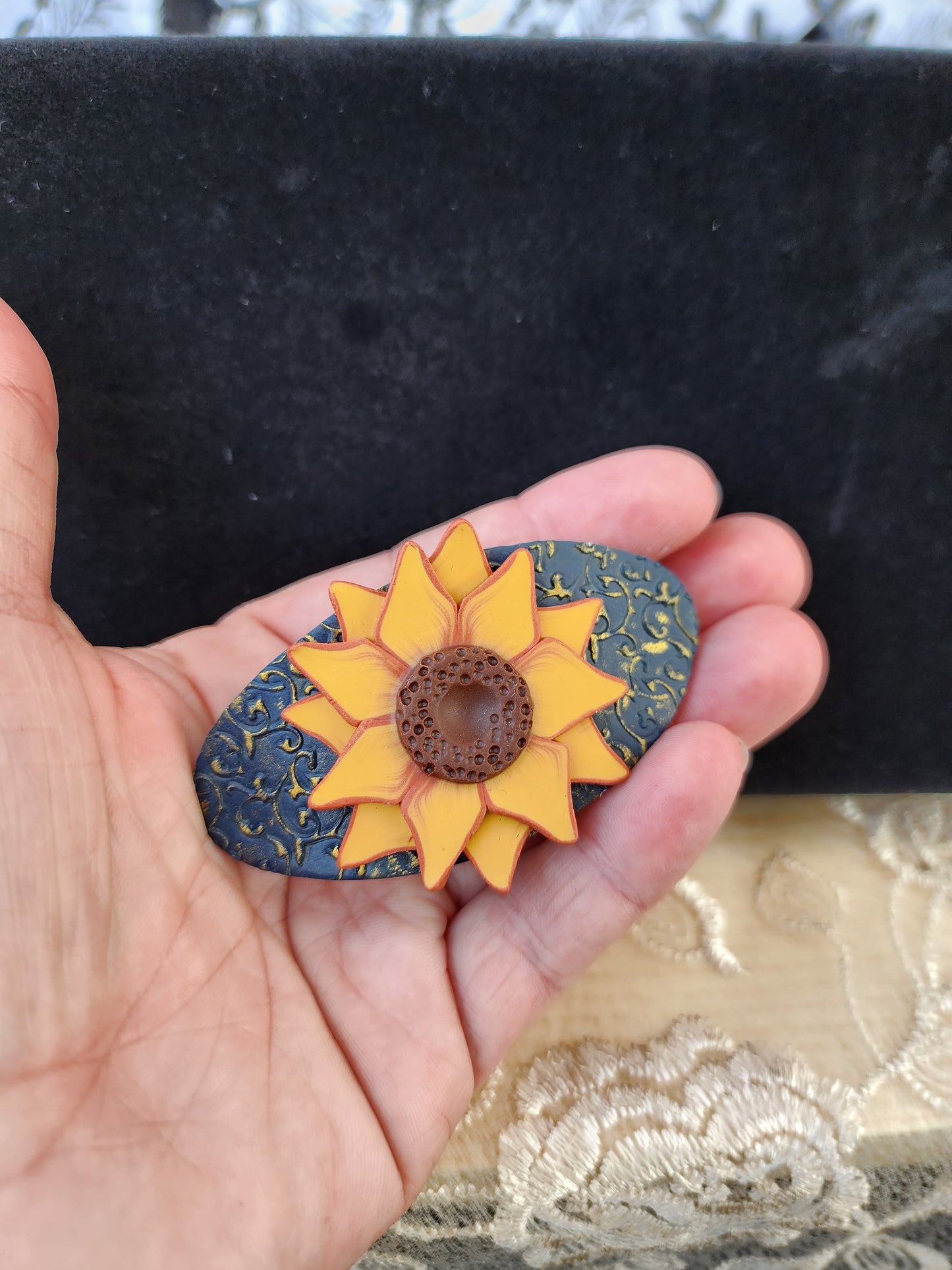 Sunflower Statement Barrette