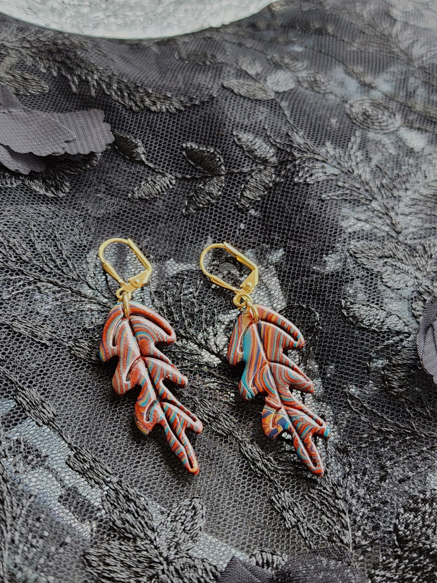 Fall Palette Leaf Dangles