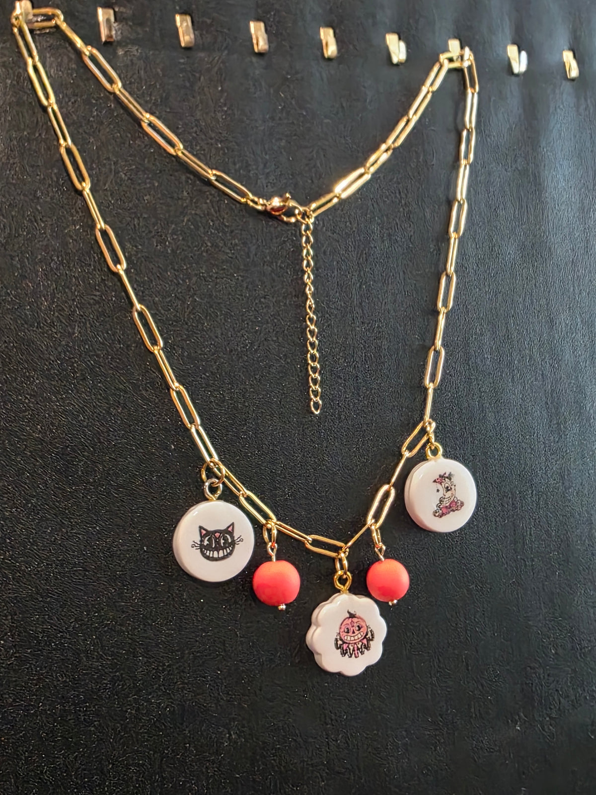 Vintage-Style Halloween Charm Necklace