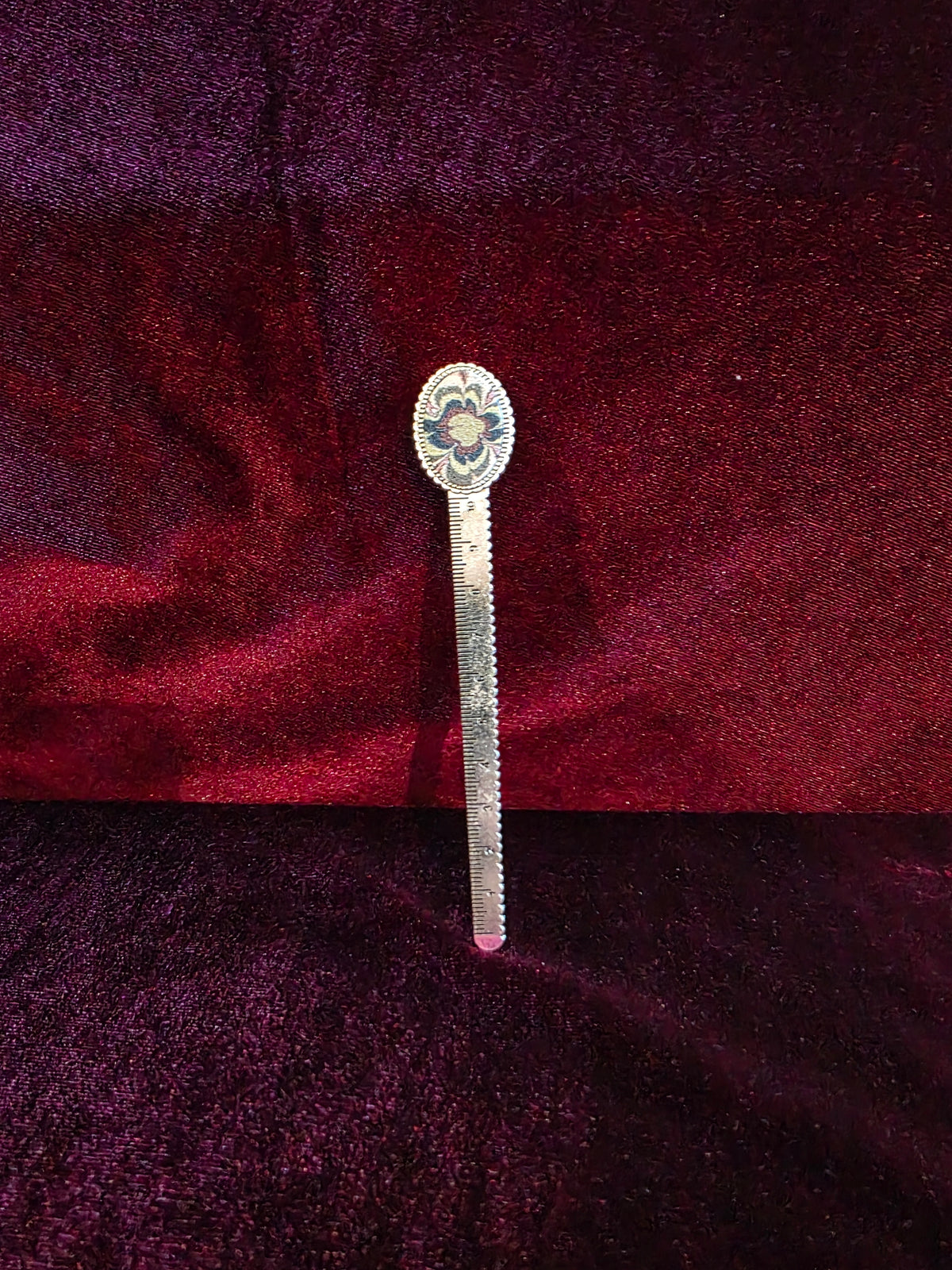 Autumnal Metal Bookmark with Ruler