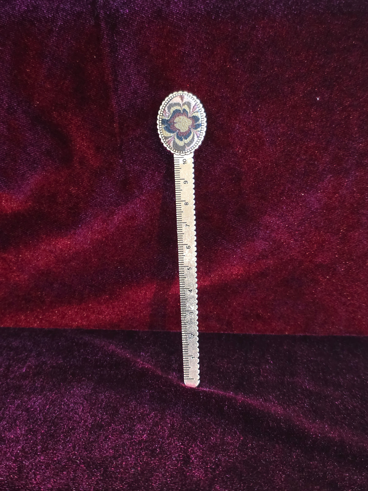 Autumnal Metal Bookmark with Ruler