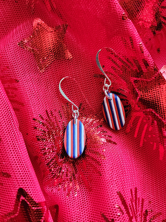 Stars & Stripes Small Oval Dangles