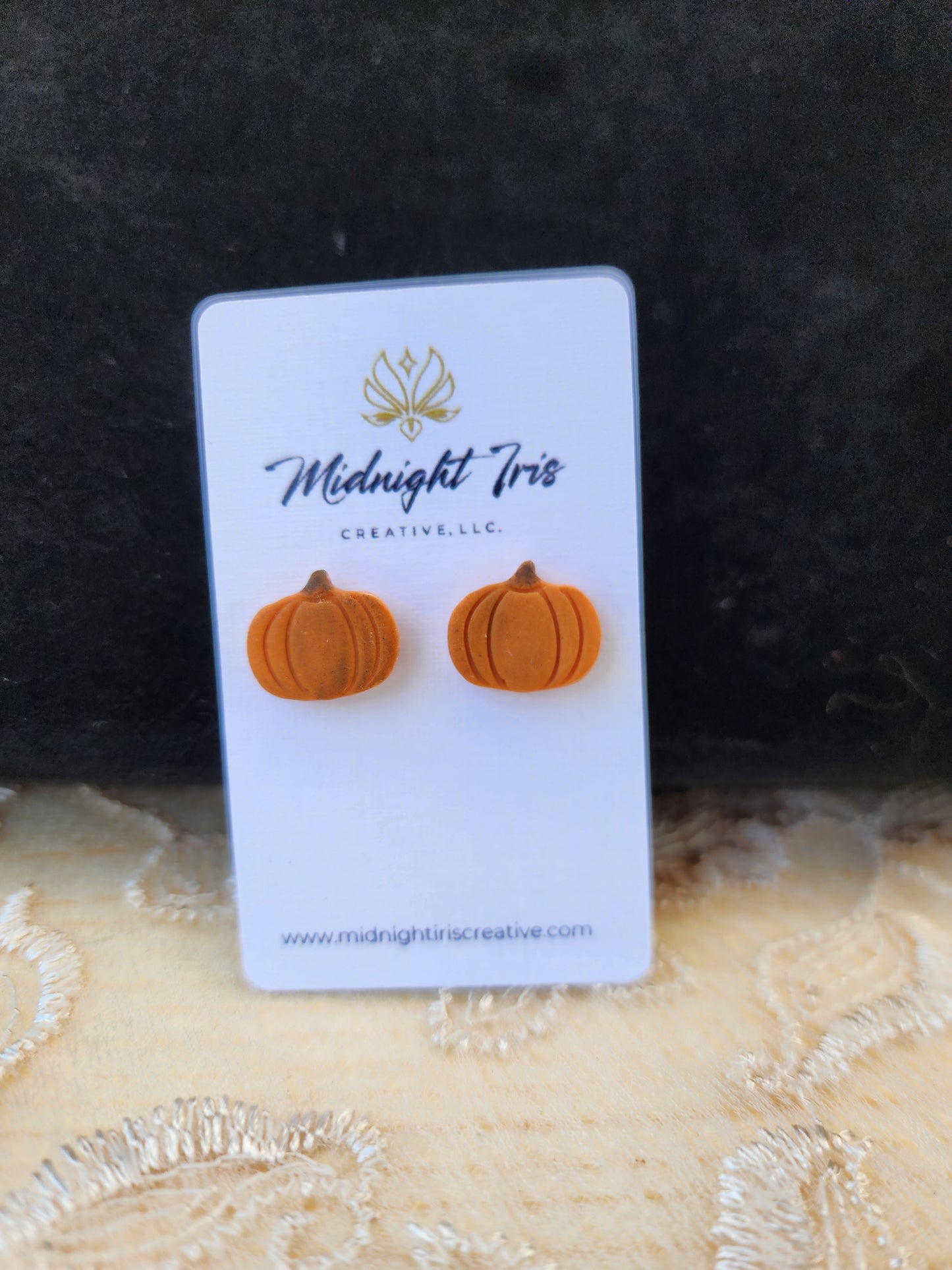 Pumpkin Stud Earrings