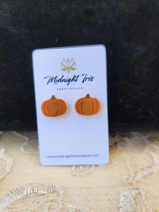 Pumpkin Stud Earrings