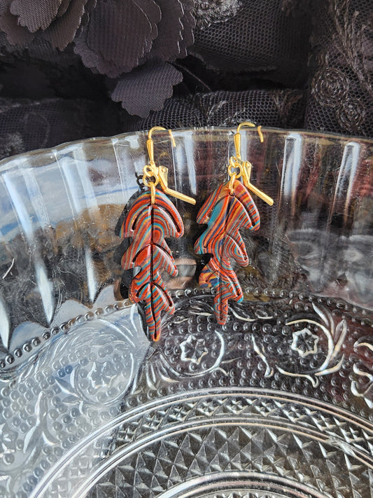 Fall Palette Leaf Dangles