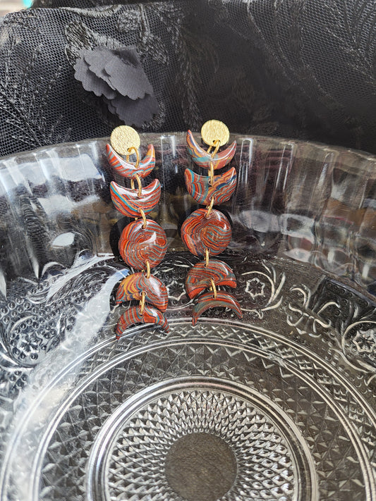 Fall Palette Moon Phase Dangles