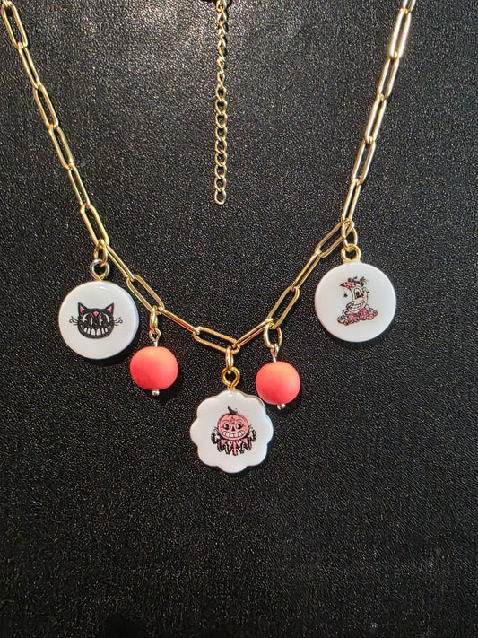 Vintage-Style Halloween Charm Necklace