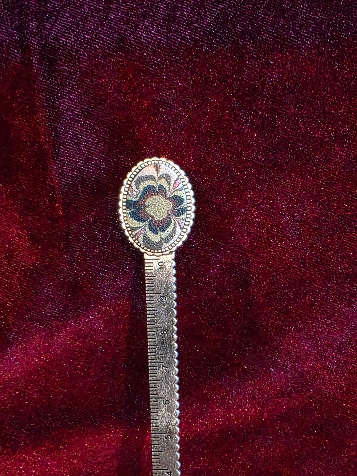 Autumnal Metal Bookmark with Ruler